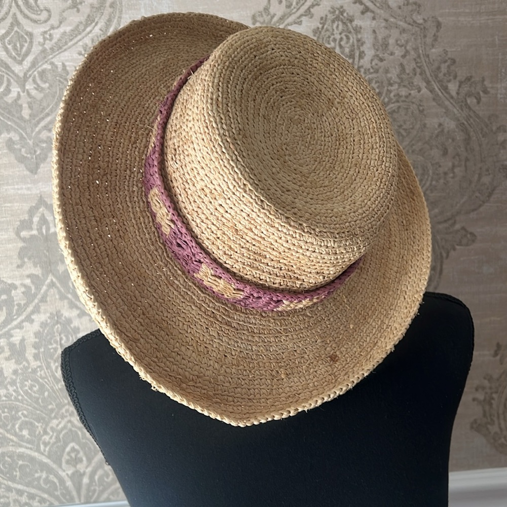 Scala Studio Straw Hat With Purple Straw Accent W… - image 5